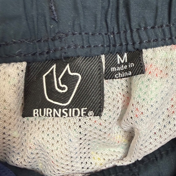 Burnside Mens Tropical Palm Print Lined Board Short Swim Trunks Medium - Picture 4 of 10